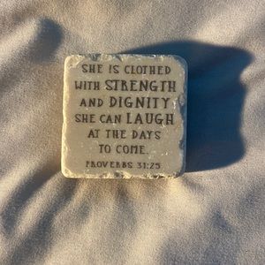 Bible Verse on stone (accepting any offers)